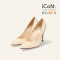 15%OFF：2025SS：iCoN COLORS：ポインテッドトゥ スムース パンプス（C9043）チャイ/mamian（マミアン）