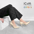 15%OFF：2025SS：iCoN COLORS：ポインテッドトゥ スムース パンプス（C9043）チャイ/mamian（マミアン）