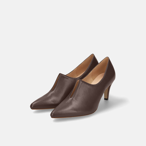 2025AW：フロント スリット ブーティ（7235）ブラウン/mamian（マミアン）