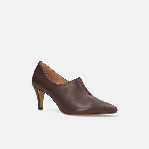 2025AW：フロント スリット ブーティ（7235）ブラウン/mamian（マミアン）