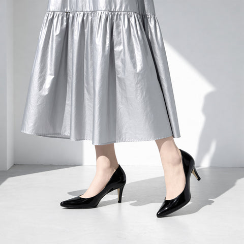 2026SS：iCoN COLORS：ポインテッドトゥ パンプス（C76533）ブラックE/mamian（マミアン）