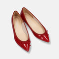 2026SSBI：ポインテッドトゥ フラット バレエシューズ（1333）レッドE/mamian（マミアン）