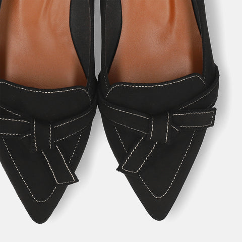 2025AW：ステッチリボン ローファー（m17016）ブラックS/mamian（マミアン）