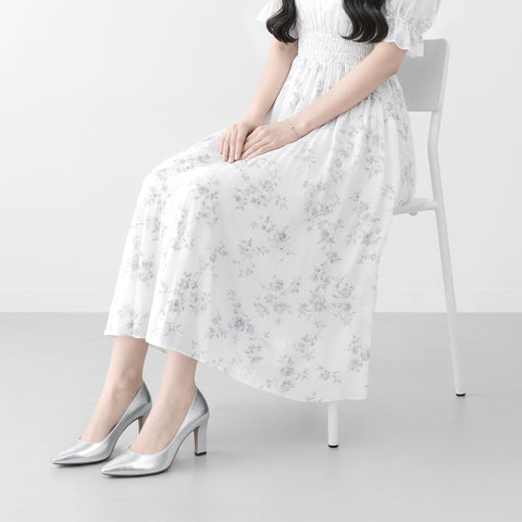 2026SS：ポインテッドトゥ パンプス（m81001） シルバー