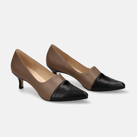 20% OFF: SSBI: Pointed toe switching pumps (5154) Dark beige/C