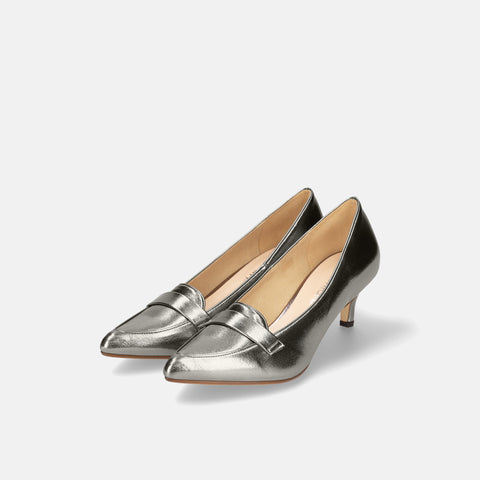 2025AWBI：ローファースタイル パンプス（5725）スチール/mamian（マミアン）