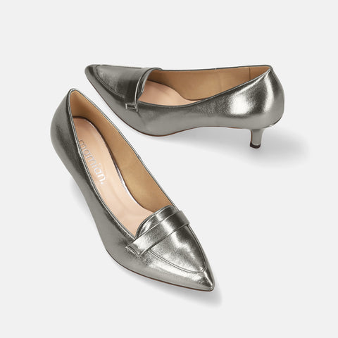 2025AWBI：ローファースタイル パンプス（5725）スチール/mamian（マミアン）