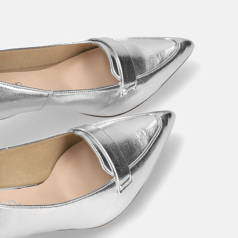 10% OFF: 2024SSBI: Loafer style pumps (5725) Silver
