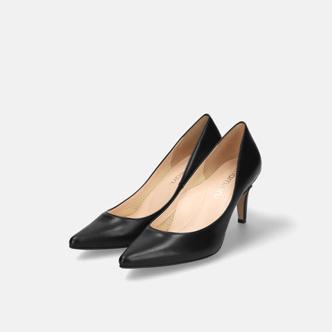 2025AW：iCoN COLORS：ポインテッドトゥ スムース パンプス（C76533）ブラック/mamian（マミアン）