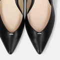 予約：2026SS：メタルパーツ Vカットパンプス（m45021）ブラック/mamian（マミアン）