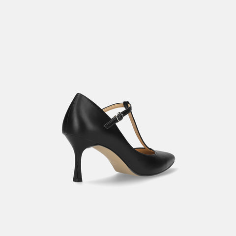 15% OFF: 2024SS: T-strap pumps with 7cm heel (m72003) Black