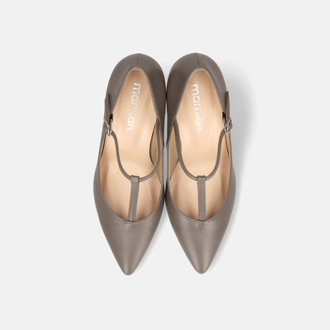 15% OFF: 2024SS: T-strap pumps with 7cm heel (m72003) beige