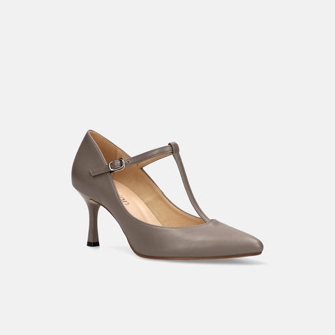 15% OFF: 2024SS: T-strap pumps with 7cm heel (m72003) beige