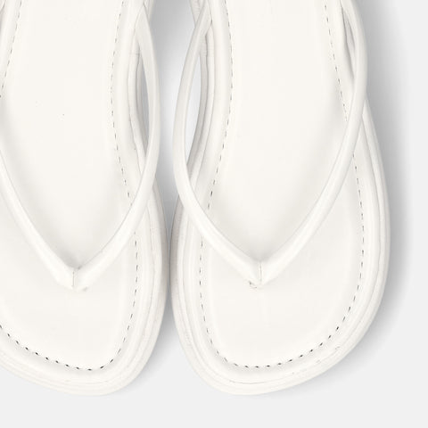 ラストワン40%OFF：厚底 トングサンダル（cs04）ホワイト/mamian セレクトアイテム（マミアン）